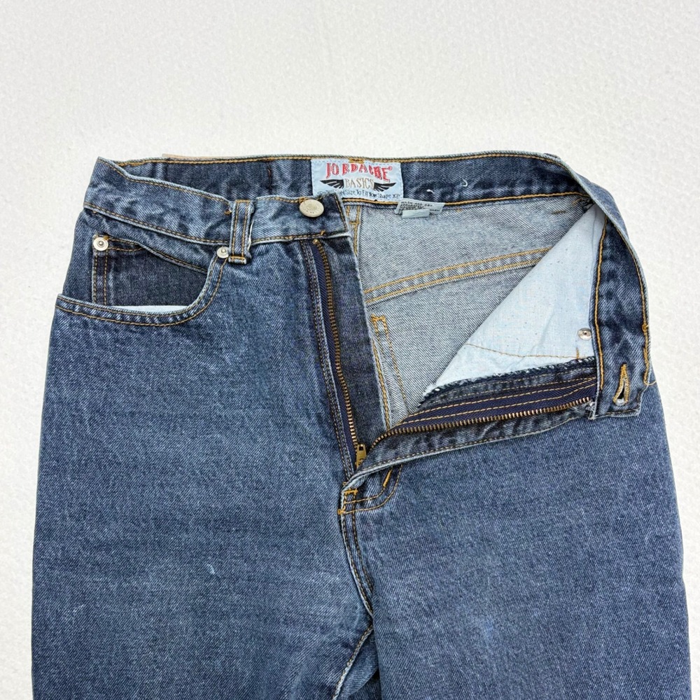 Vintage 90s Jordache Basics High Waisted Straight Leg Mom Jean Dark Wash Sz 9/10 - Picture 14 of 16
